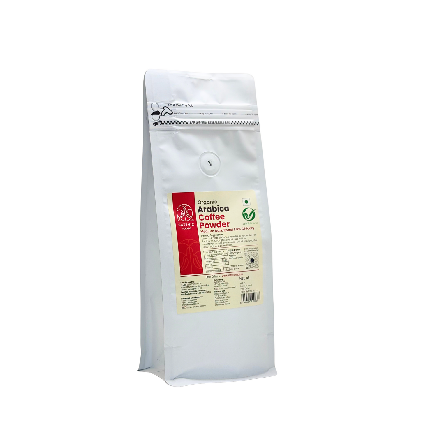 Arabica Organic Coffee Powder | Medium Dark Roast