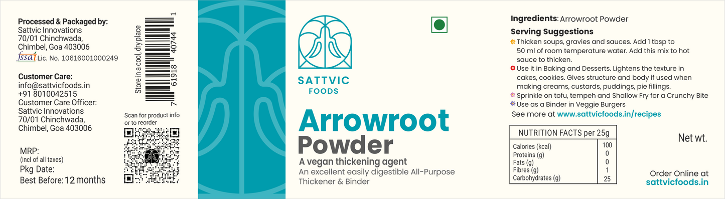 Arrowroot Powder | Gluten-Free | Vegan Thickening Agent