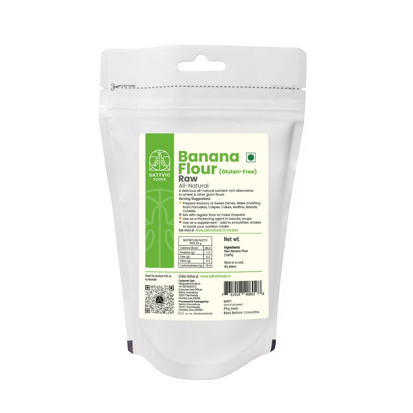 Raw Banana Flour | Natural Gluten-Free | Superfood