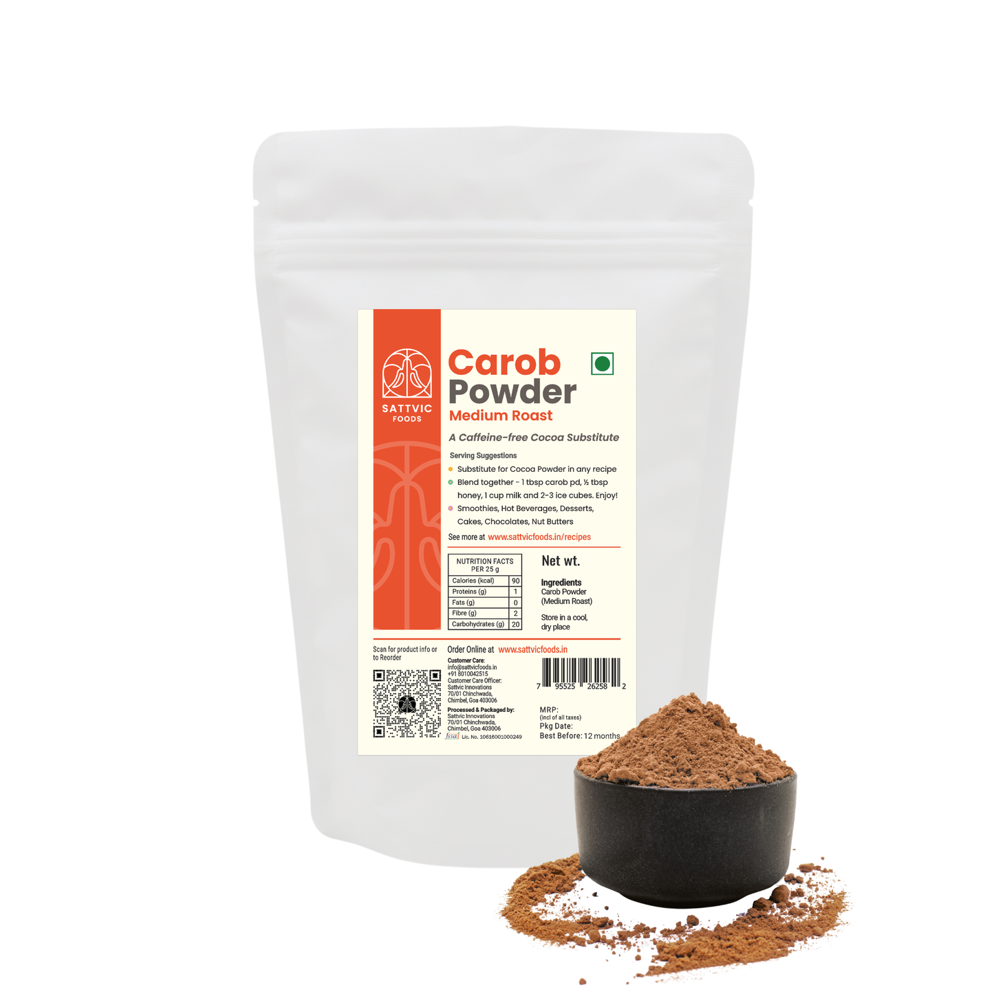 Carob Powder | Medium Roast | Caffeine-Free
