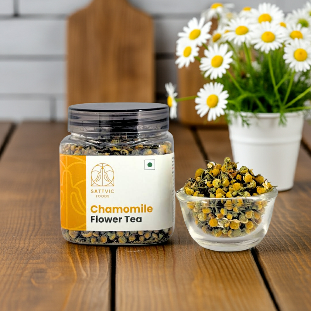 Chamomile Flowers: Caffeine-free, Promotes Sleep