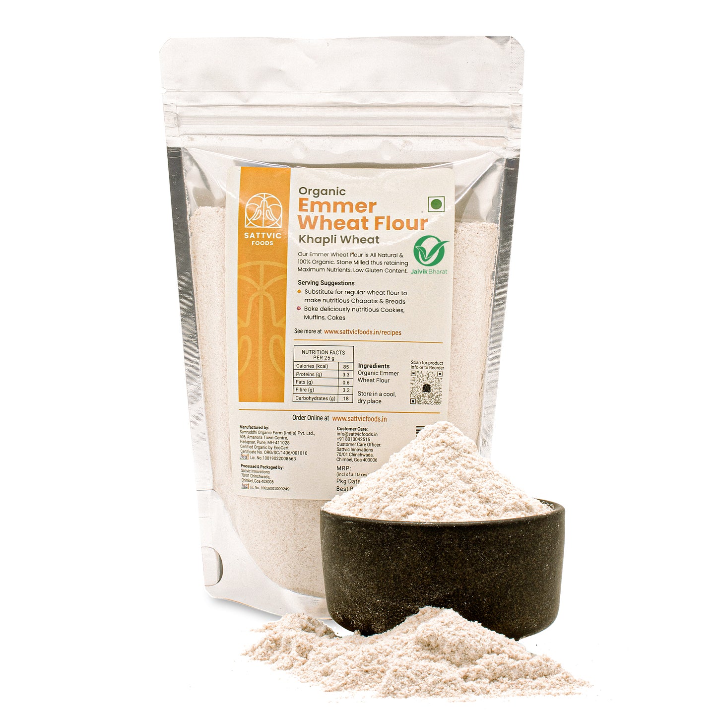 Emmer Wheat Flour / Khapli Atta | Certified Organic