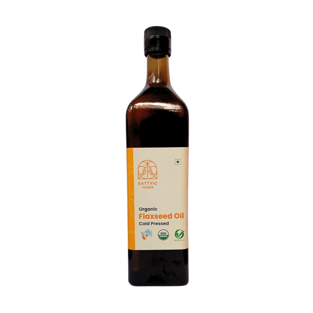 Organic cold pressed flaxseed oil