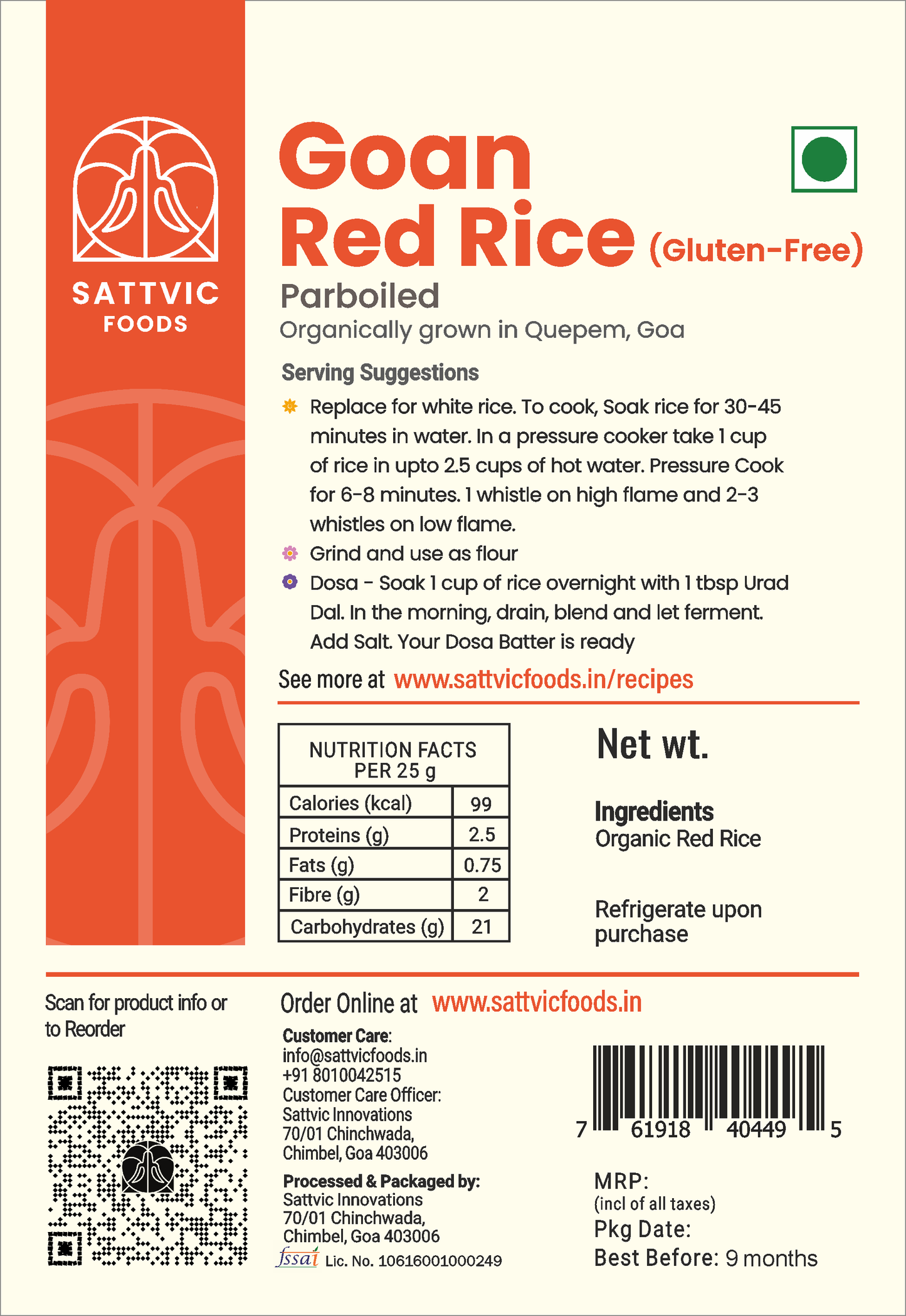 Organic Goan Red Rice