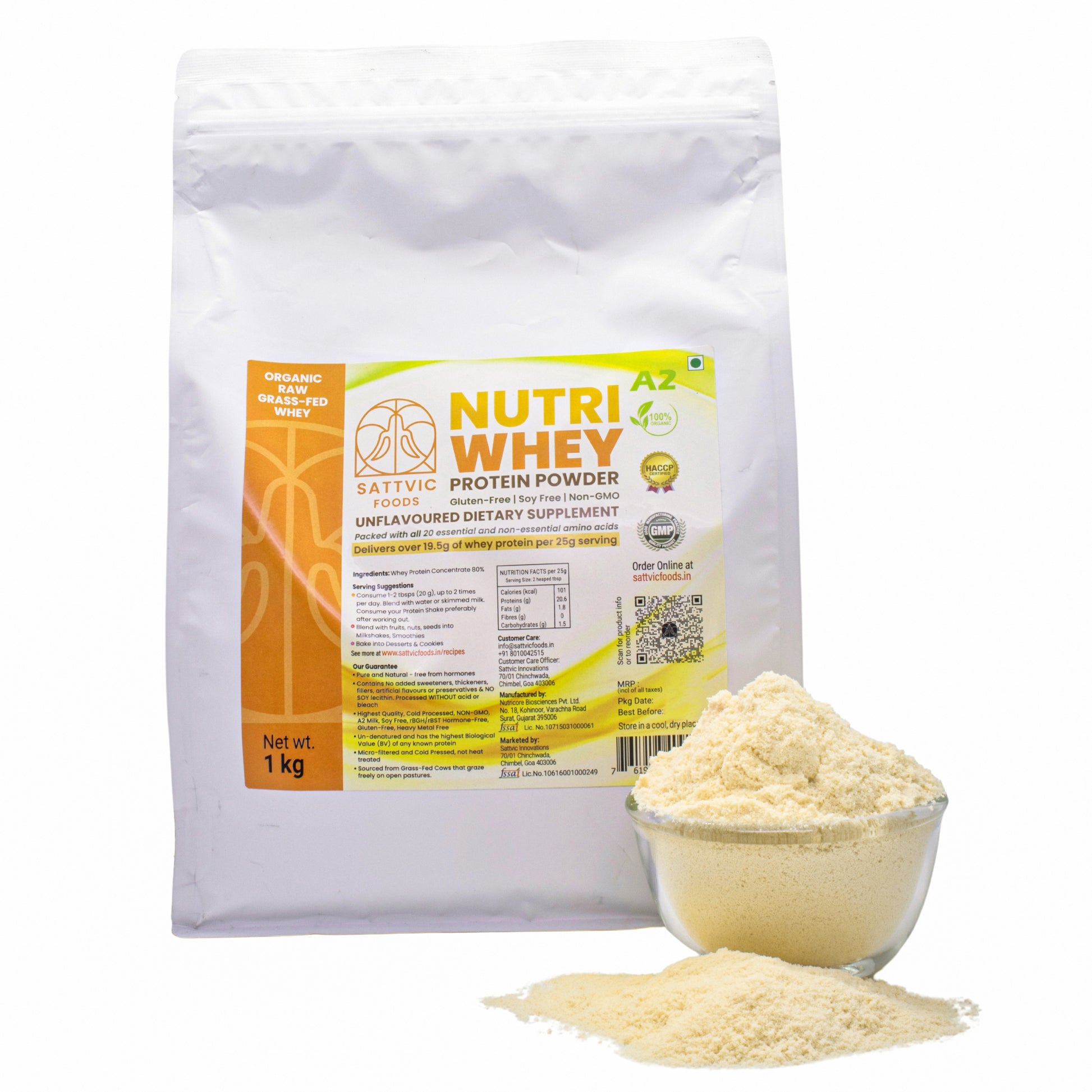 Organic A2 Whey Protein Concentrate 80%
