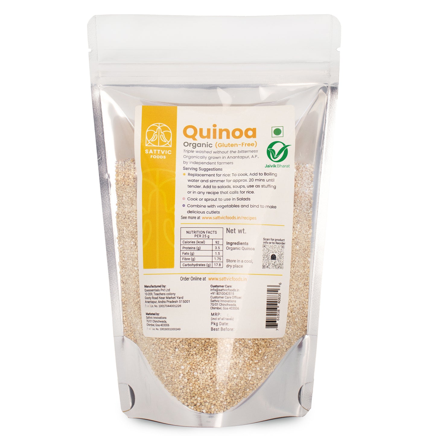 Organic Quinoa | Gluten-free | Low Glycemic Index