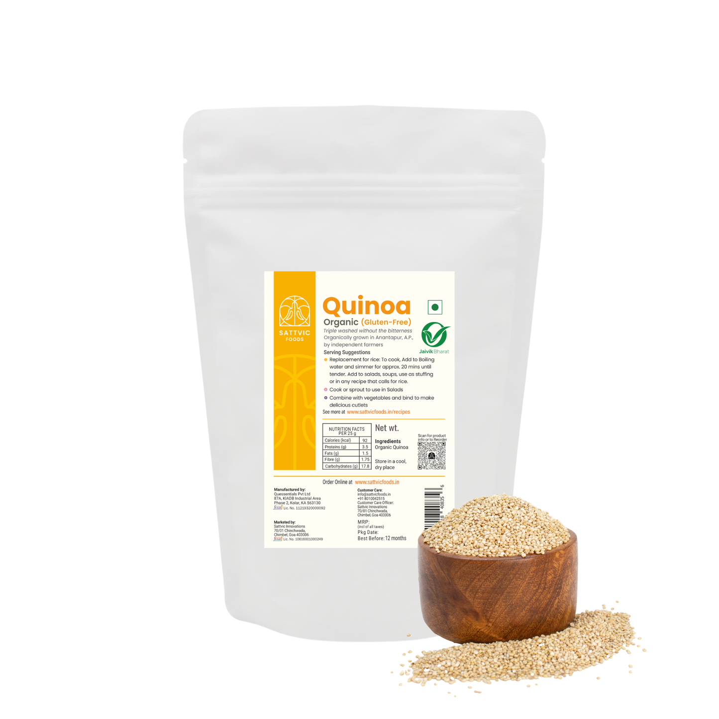 Organic Quinoa | Gluten-free | Low Glycemic Index