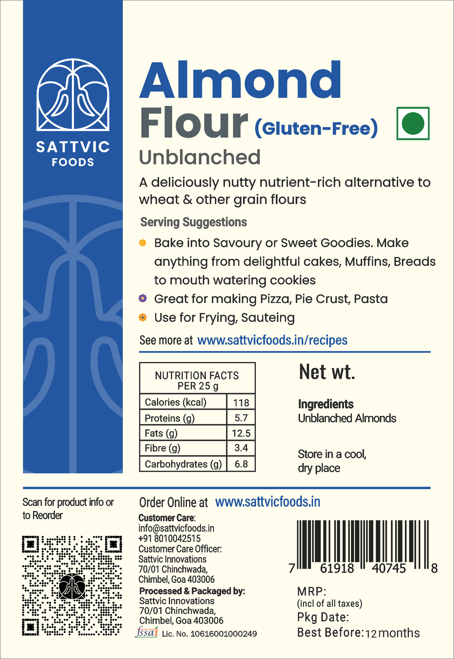 Unblanched Almond Flour | Gluten-Free & Protein-Rich