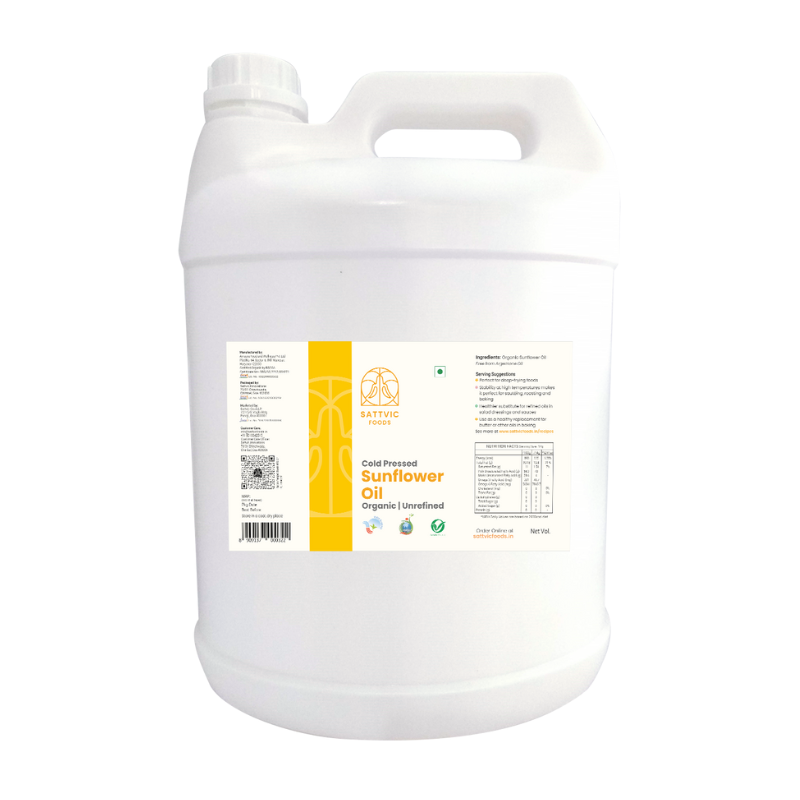 Sunflower Oil | Certified Organic, Cold-Pressed, Unrefined, NON-GMO