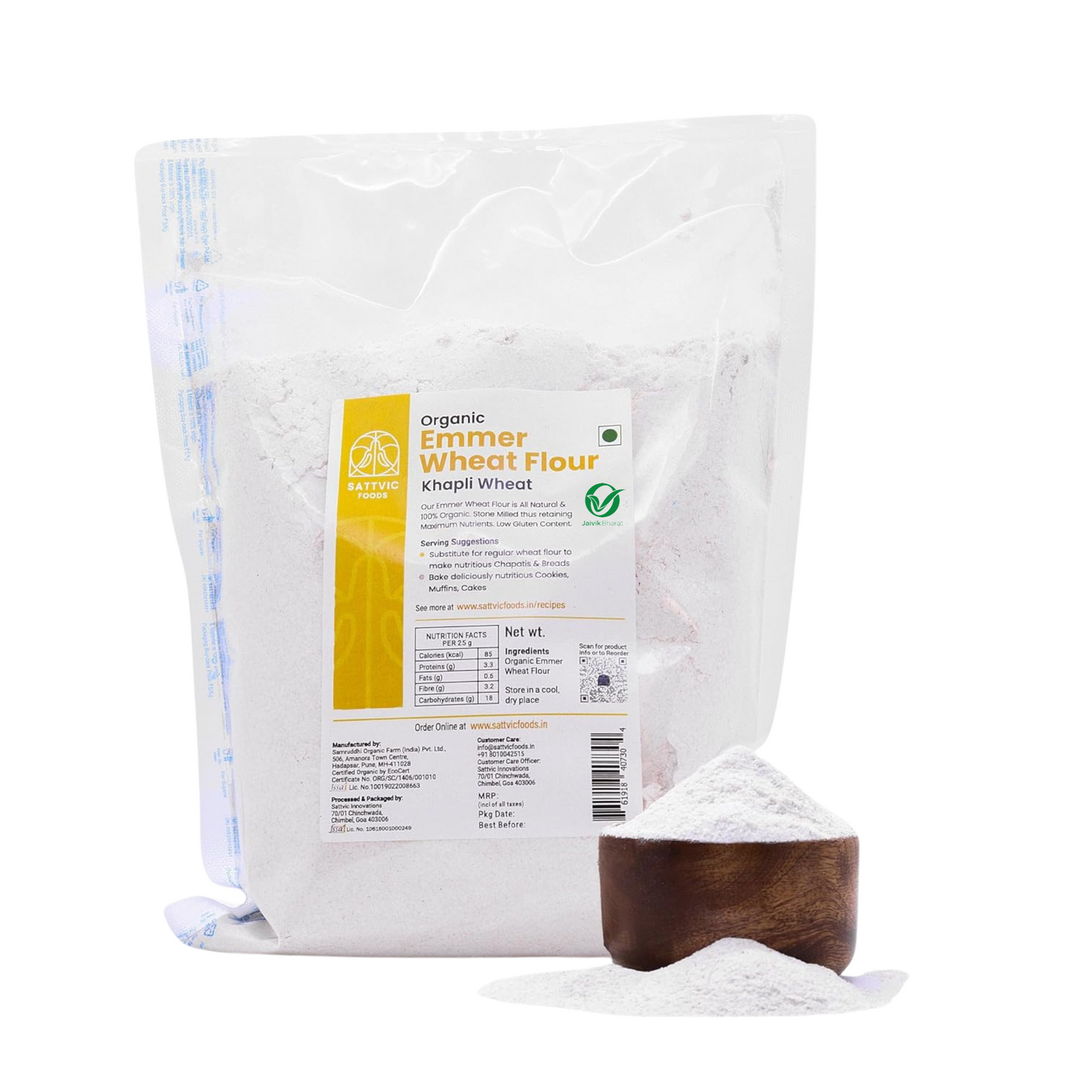 Emmer Wheat Flour / Khapli Atta | Certified Organic