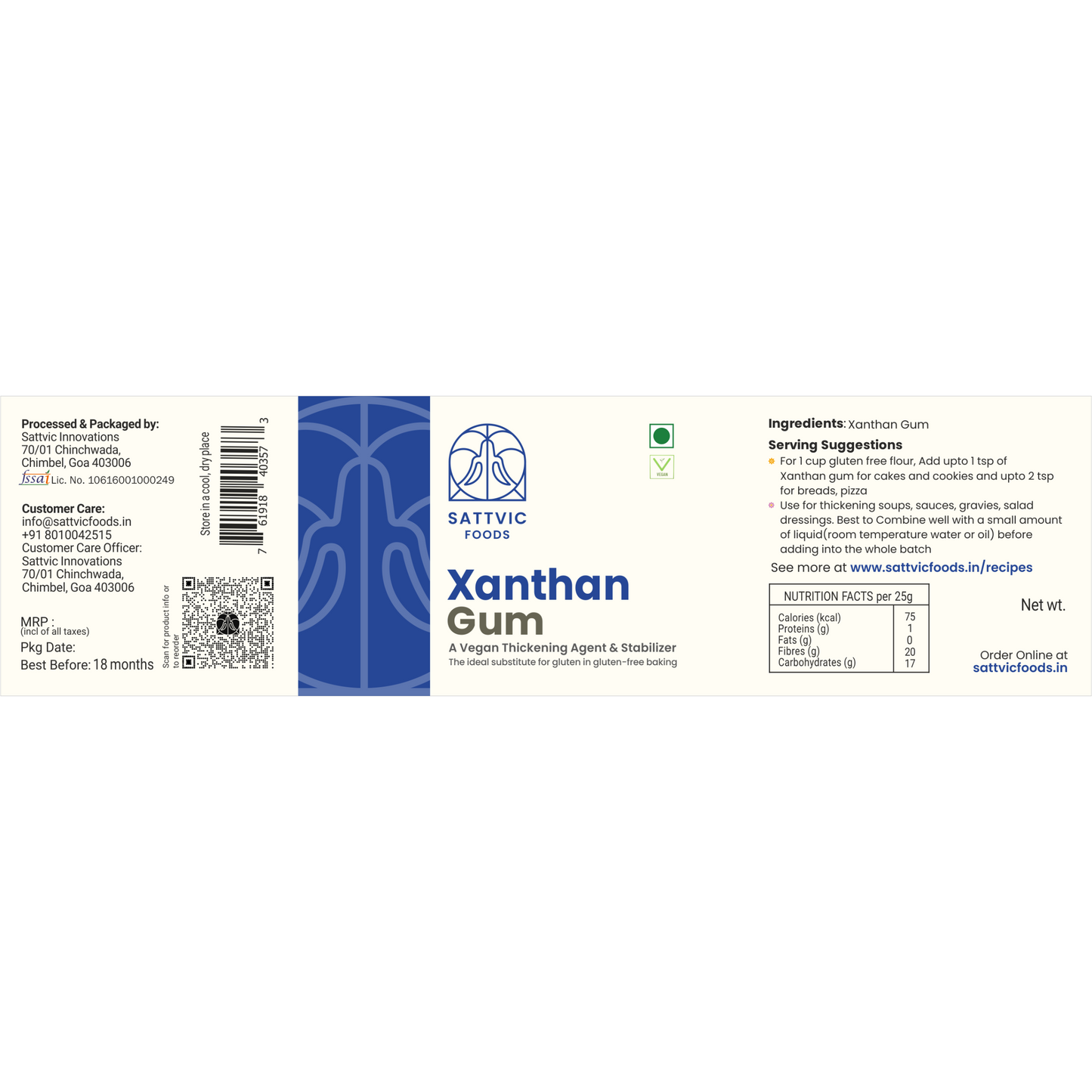 Xanthan Gum (Gluten-free/Vegan thickening)
