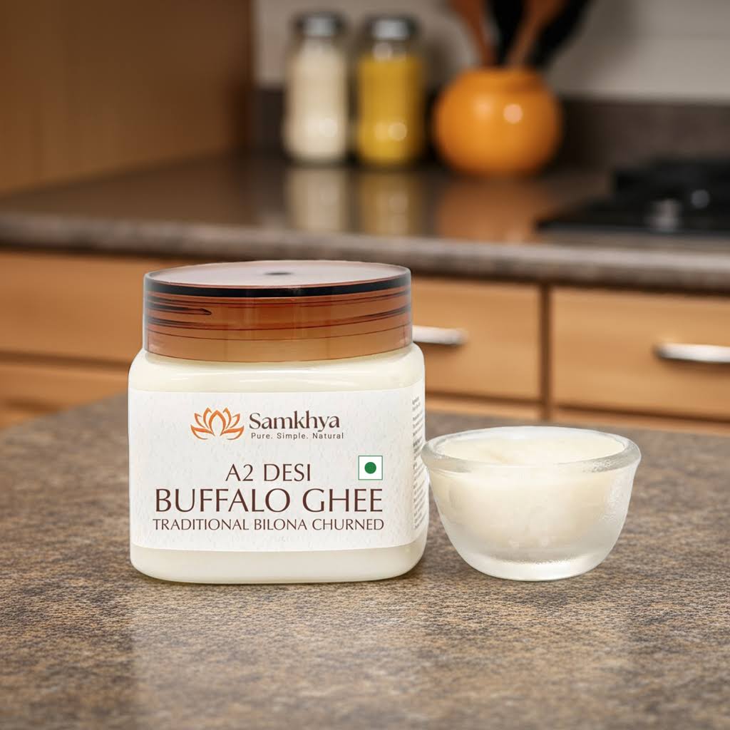 Samkhya A2 Buffalo Ghee | Bilona Ghee from Cultured Cream