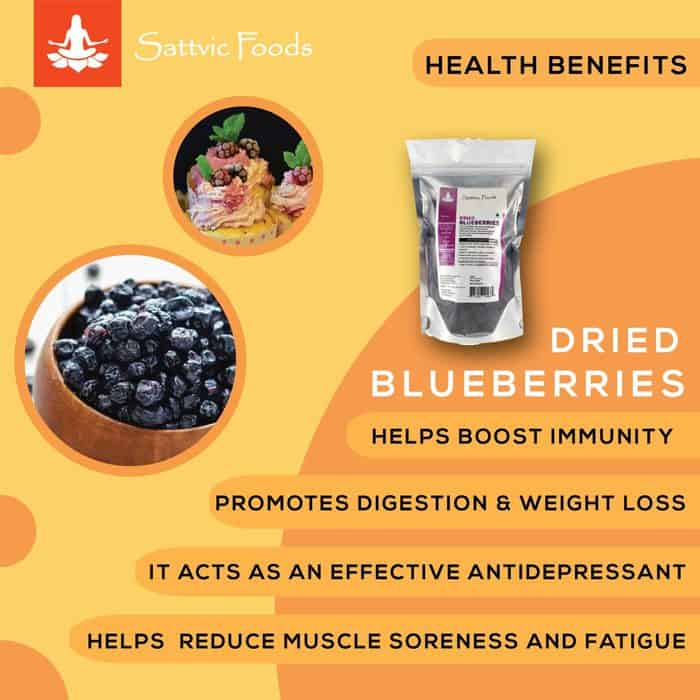 Dried Blueberries (Imported from USA) Sattvic Foods