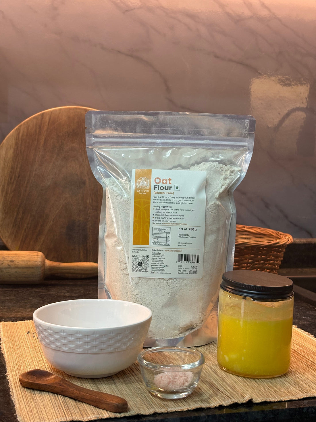Oat flour roti ingredients