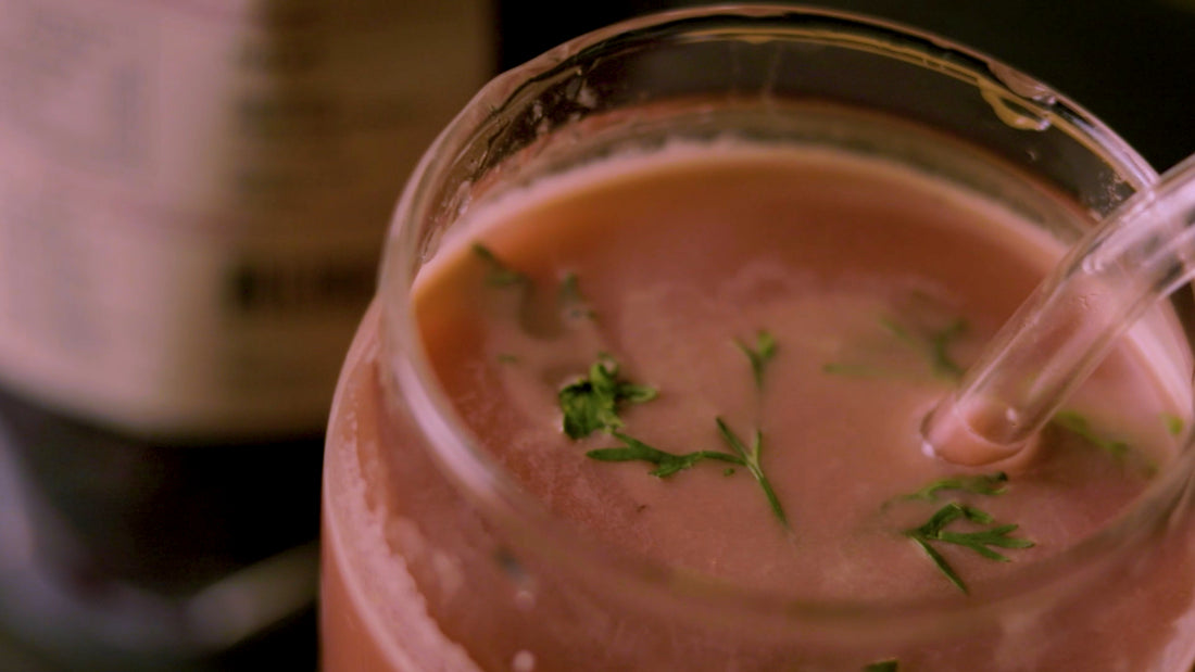 Refreshing Sola kadhi with coconut milk