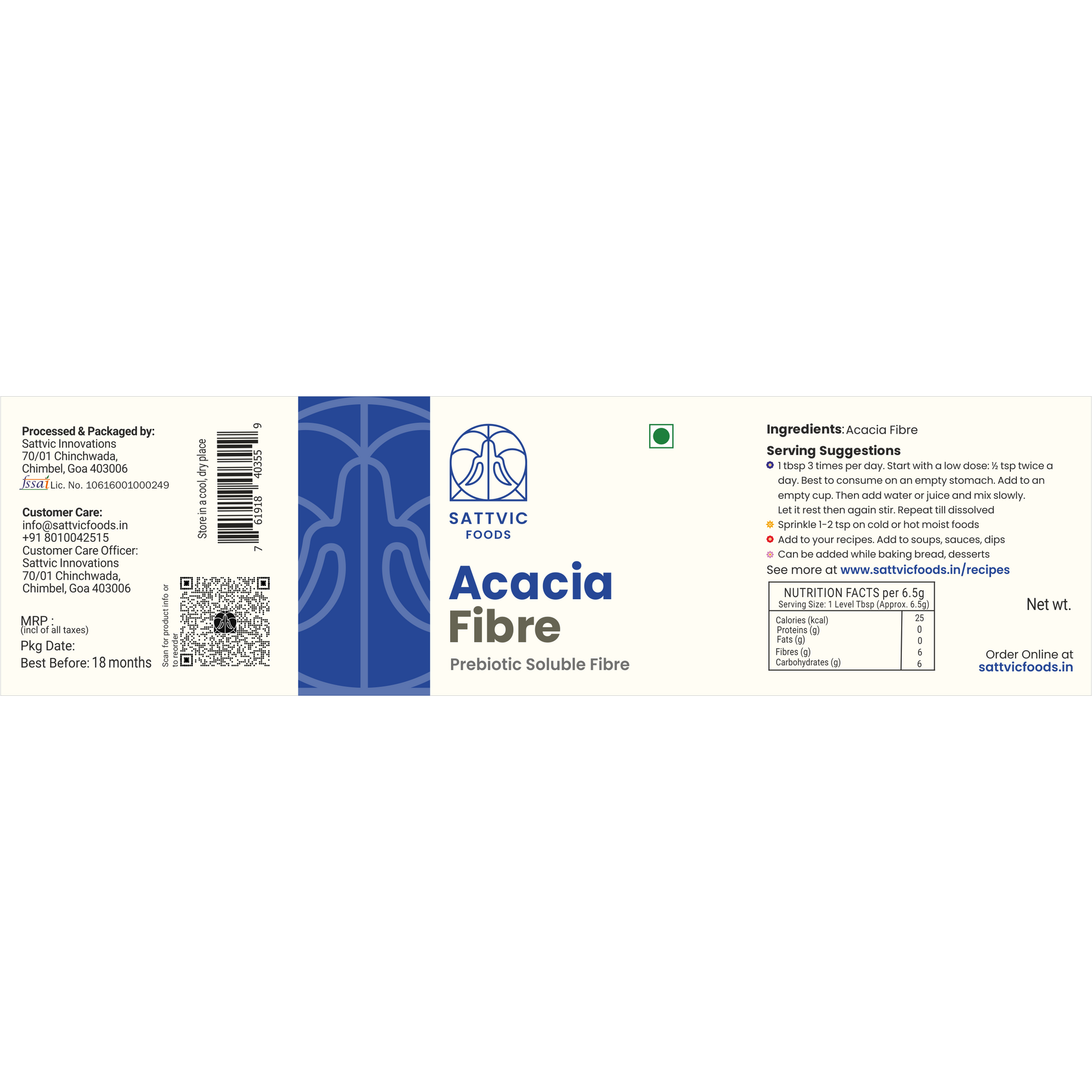 Acacia Fibre | Prebiotic | Ayurvedic Digestion Support