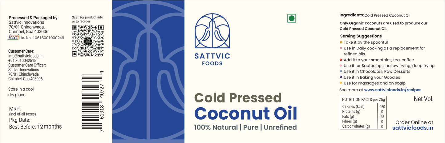 Coconut Oil | Cold Pressed | Natural and Unprocessed