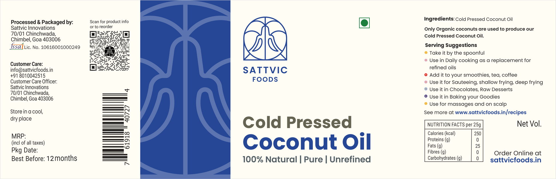 Coconut Oil | Cold Pressed | Natural and Unprocessed
