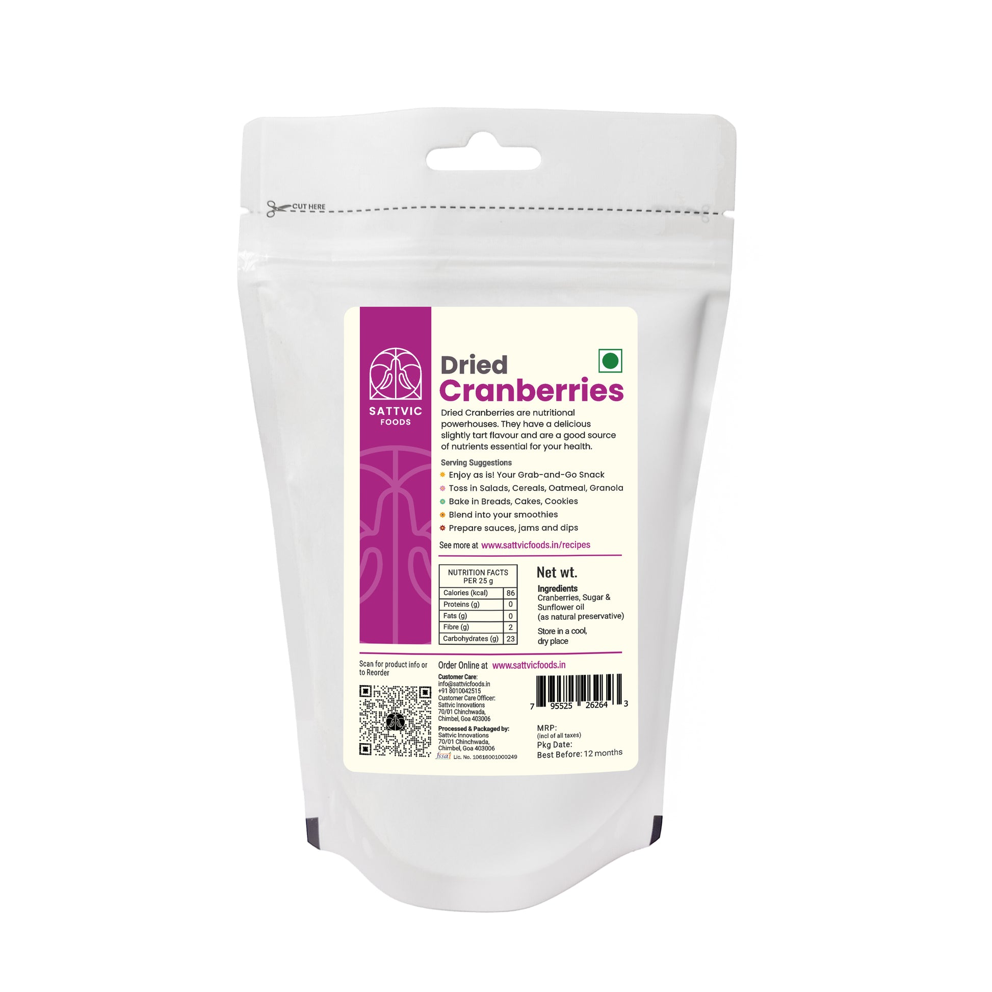 Dried Cranberries (from Canada) | Natures Superfood