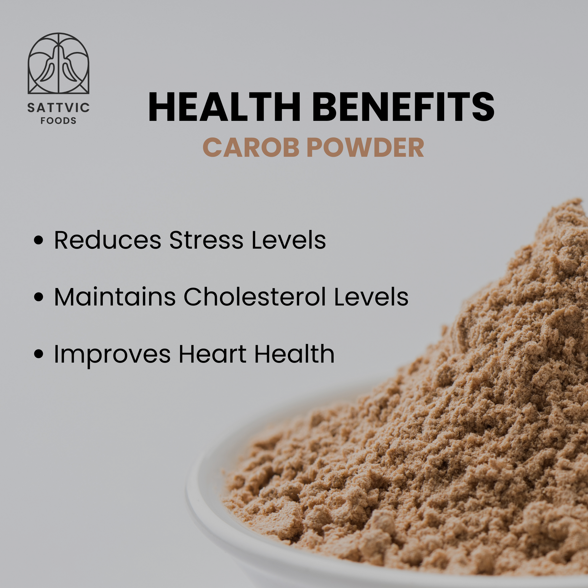 Carob Powder Light | Caffiene-Free, Vegan, Cacao Substitute