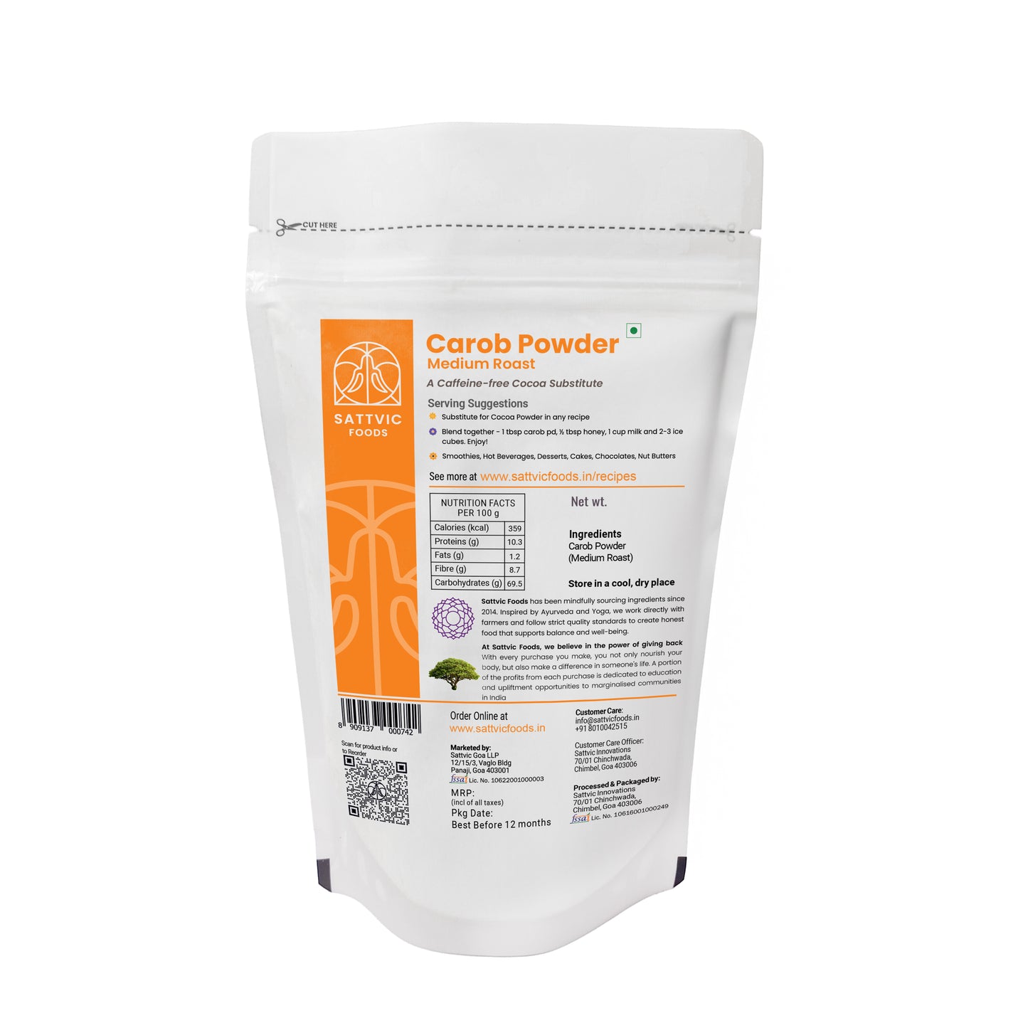 Carob Powder | Medium Roast | Caffeine-Free