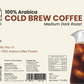 Sattvic Foods cold brew coffee package with a glass of iced coffee.