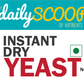 Label of instant dry yeast with branding and nutritional information.