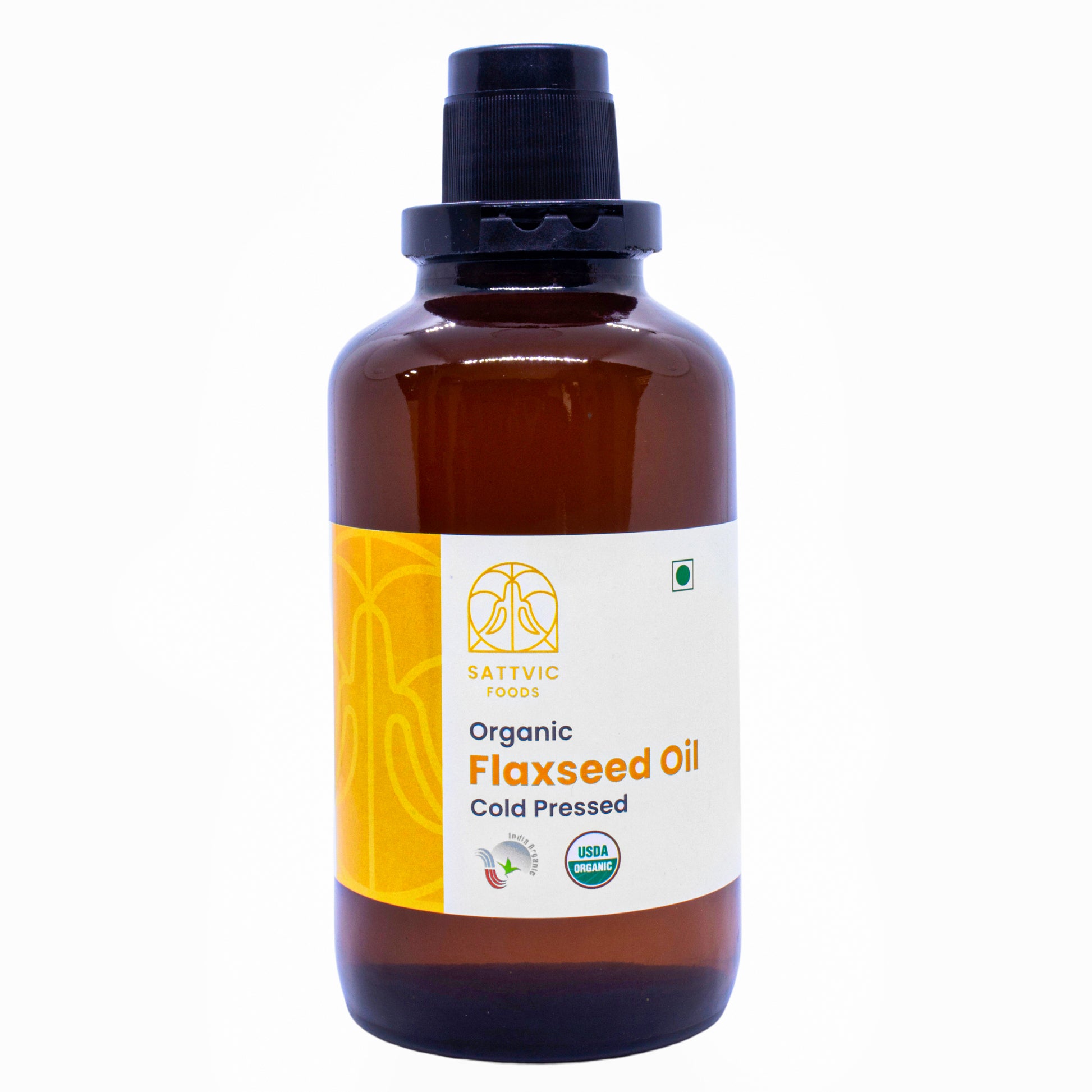 Organic cold pressed flaxseed oil