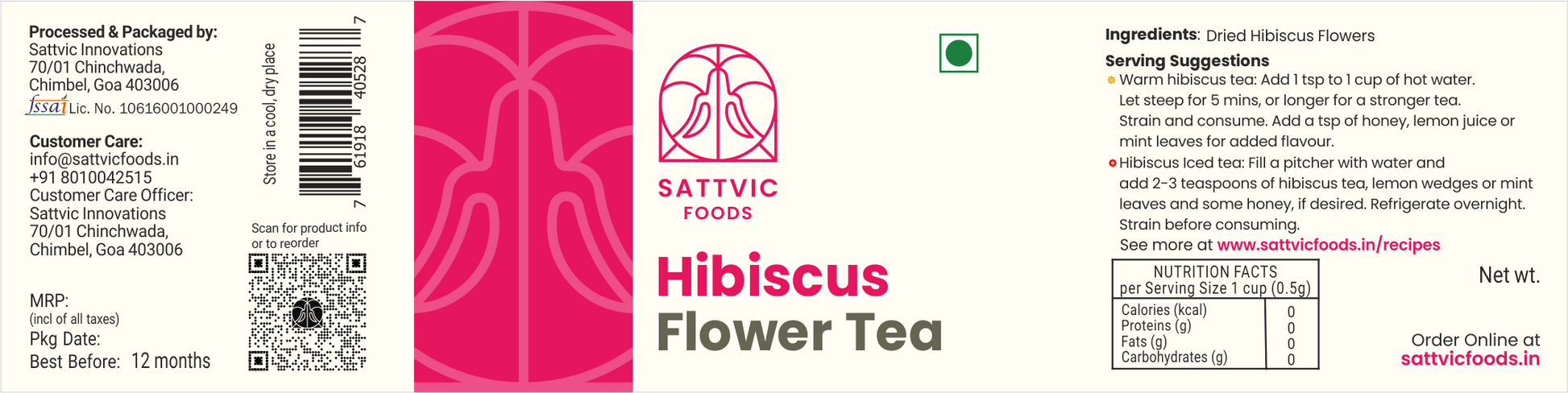 Hibiscus Flowers - Herbal Tea (Kashmir)