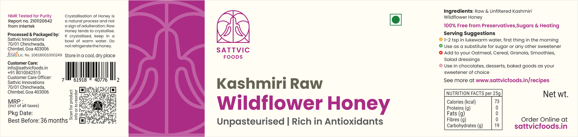 Kashmiri Wildflower Honey | Raw & Unfiltered