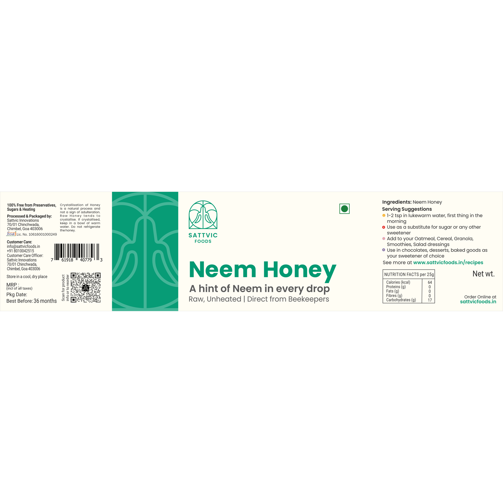 Neem Honey (Raw and Unheated)