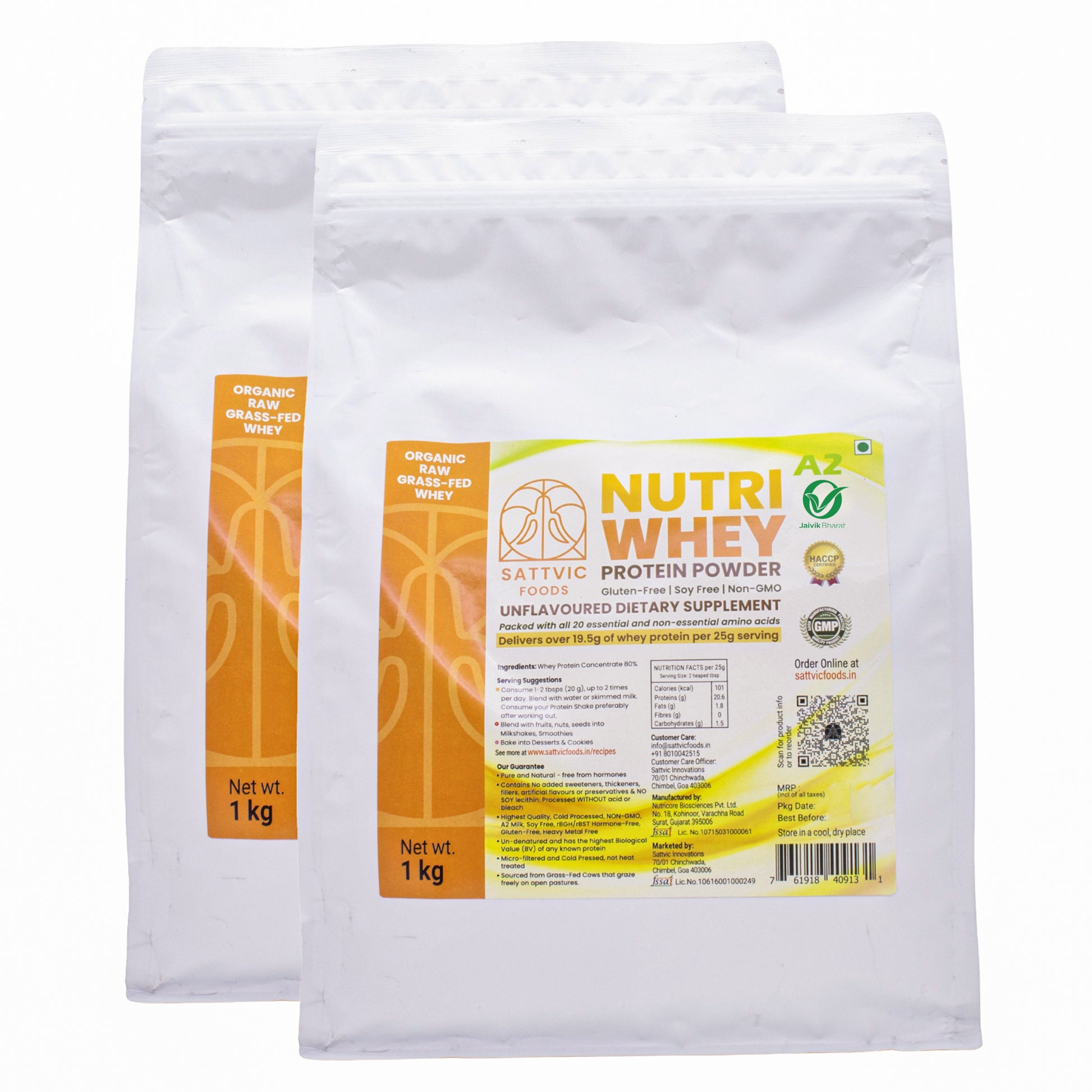 Organic A2 Whey Protein Concentrate 80%