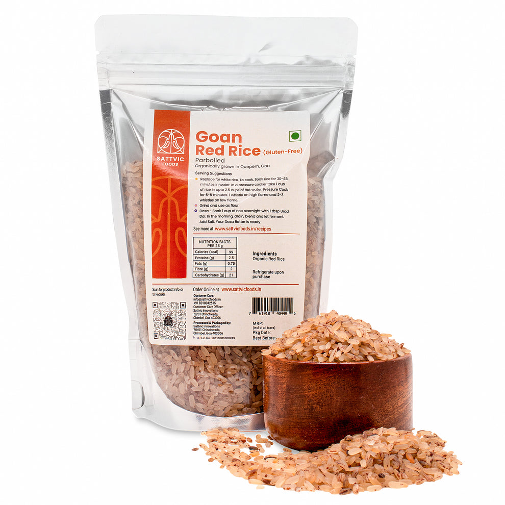 Organic Goan Red Rice | Fibre-Rich & Low GI – Sattvic Foods