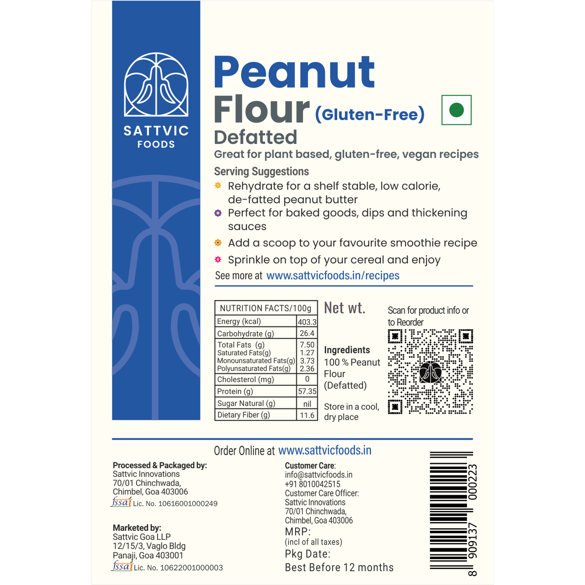 Defatted Peanut Flour | Plant-Based & Gluten Free