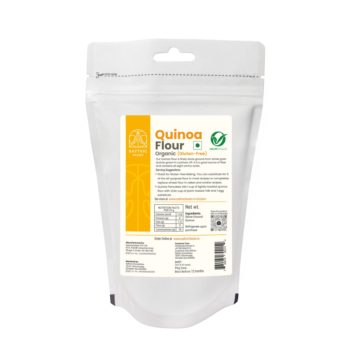 Quinoa Flour | Certified Organic & Gluten-free