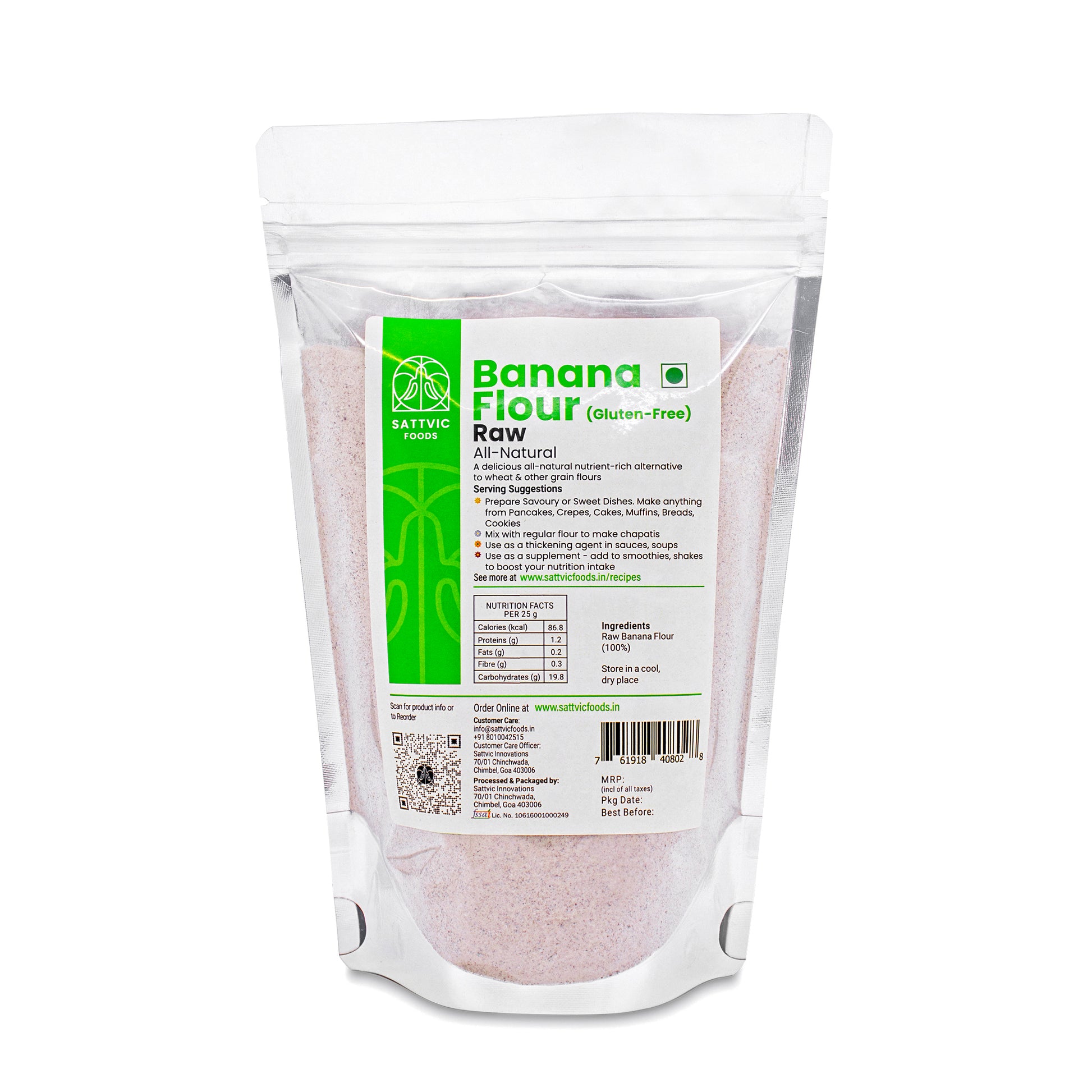 Raw Banana Flour (Raw, All Natural & Gluten-Free)