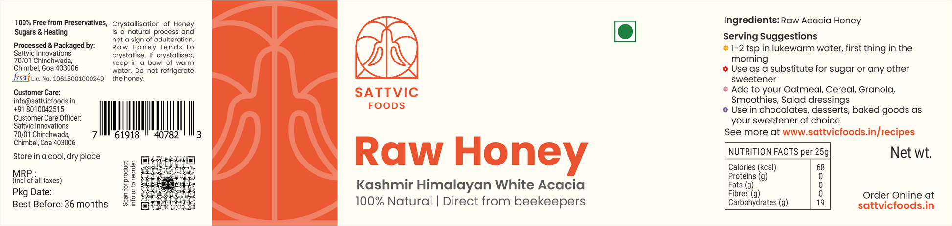 Raw Acacia Honey | Honey of Kashmir