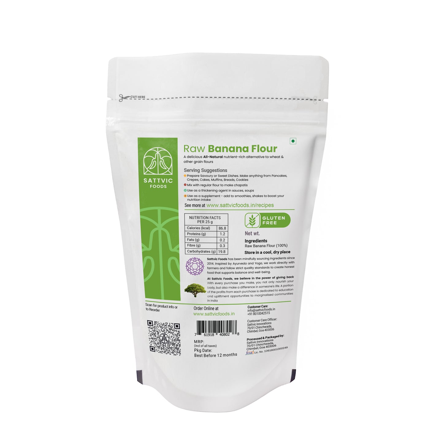 Raw Banana Flour | Natural Gluten-Free | Superfood