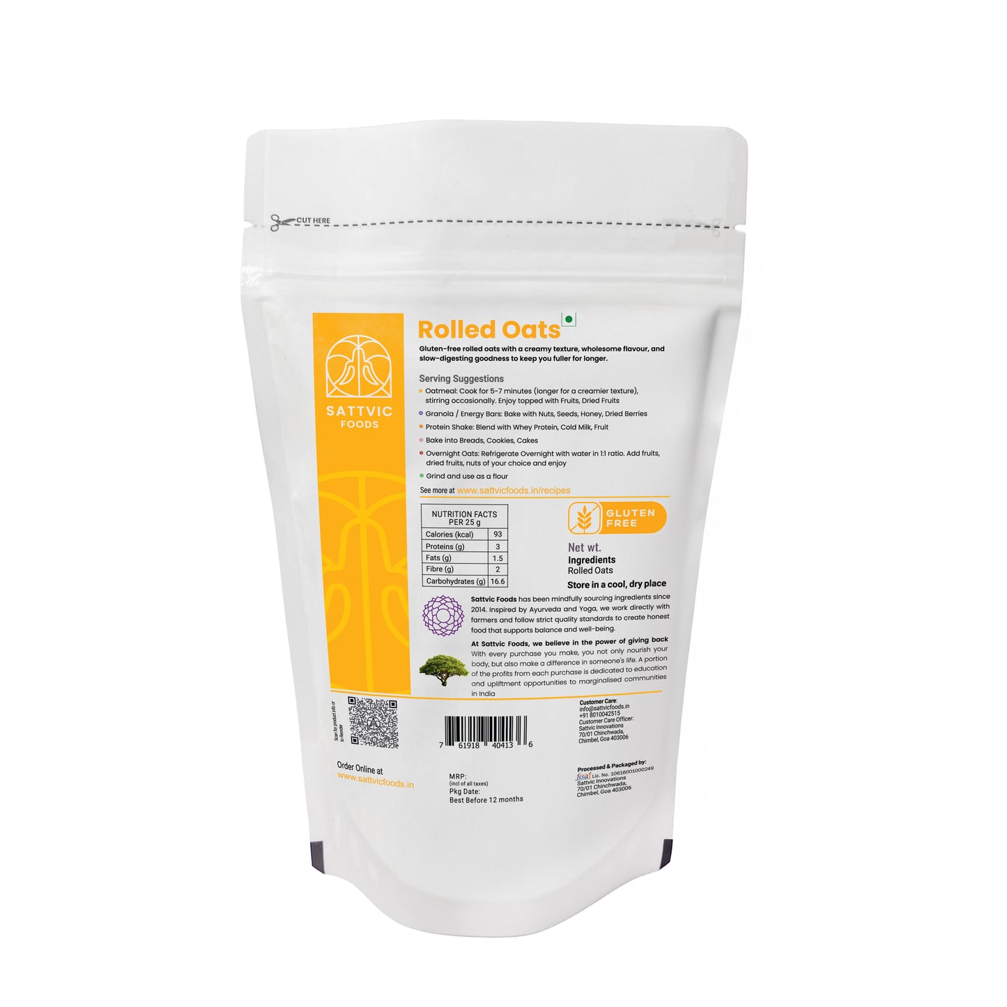 Rolled Oats | Jumbo-Sized, Gluten-free, Fibre-Rich