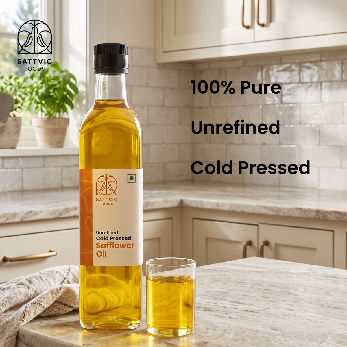 Safflower Oil | Cold-Pressed, Unrefined, NON-GMO