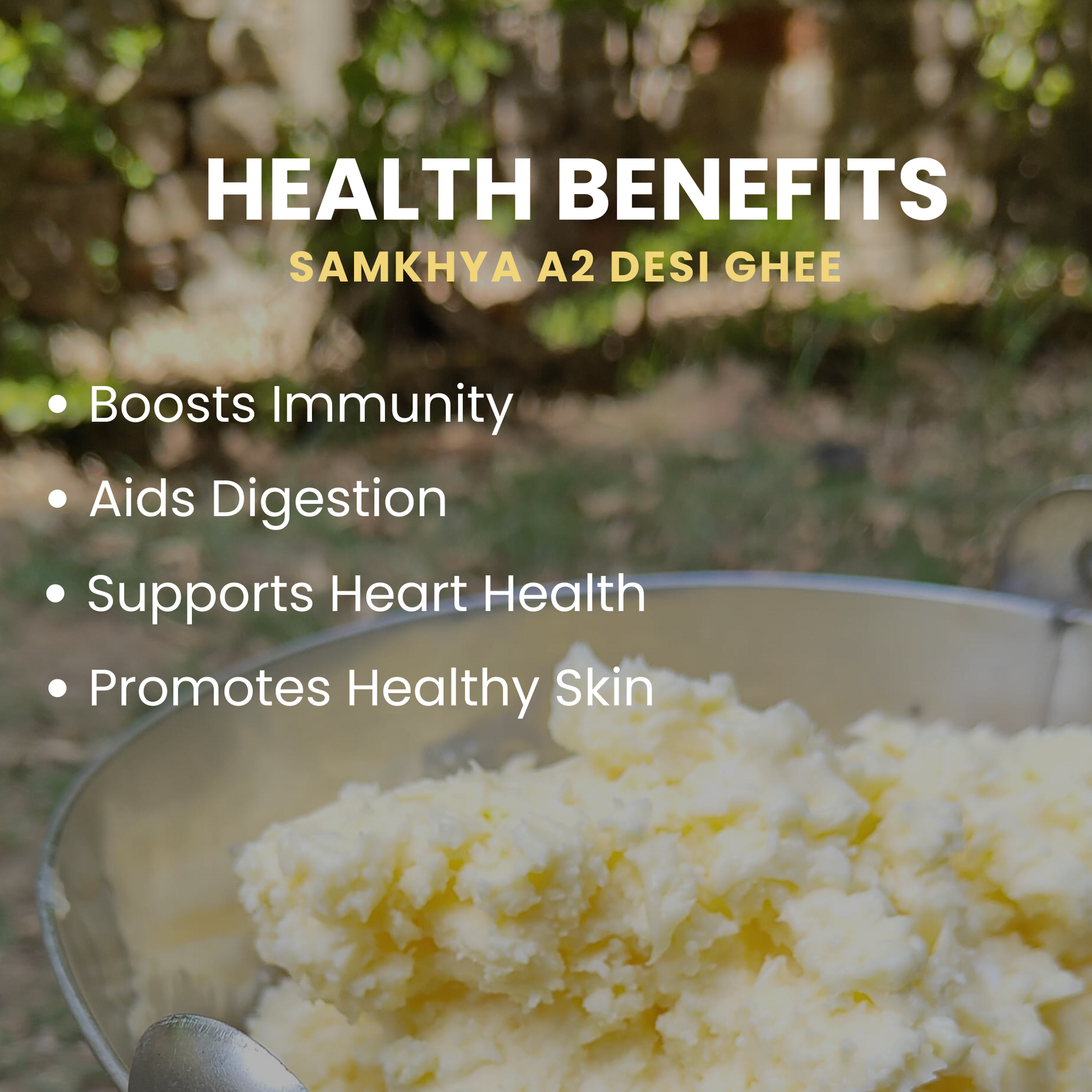 Samkhya A2 Desi Ghee | Bilona Ghee from Cultured Cream