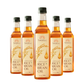 Five bottles of Sankhya Rice Bran Oil on a white background