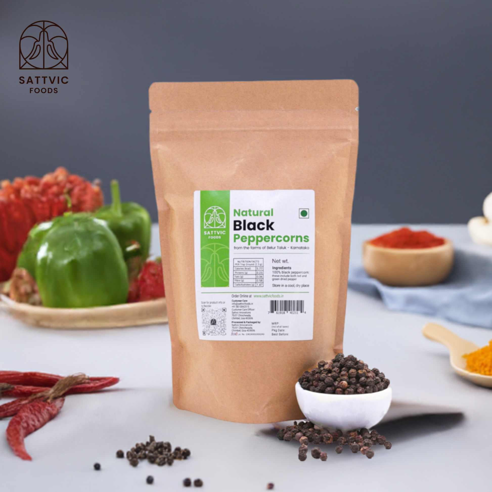 Black peppercorns