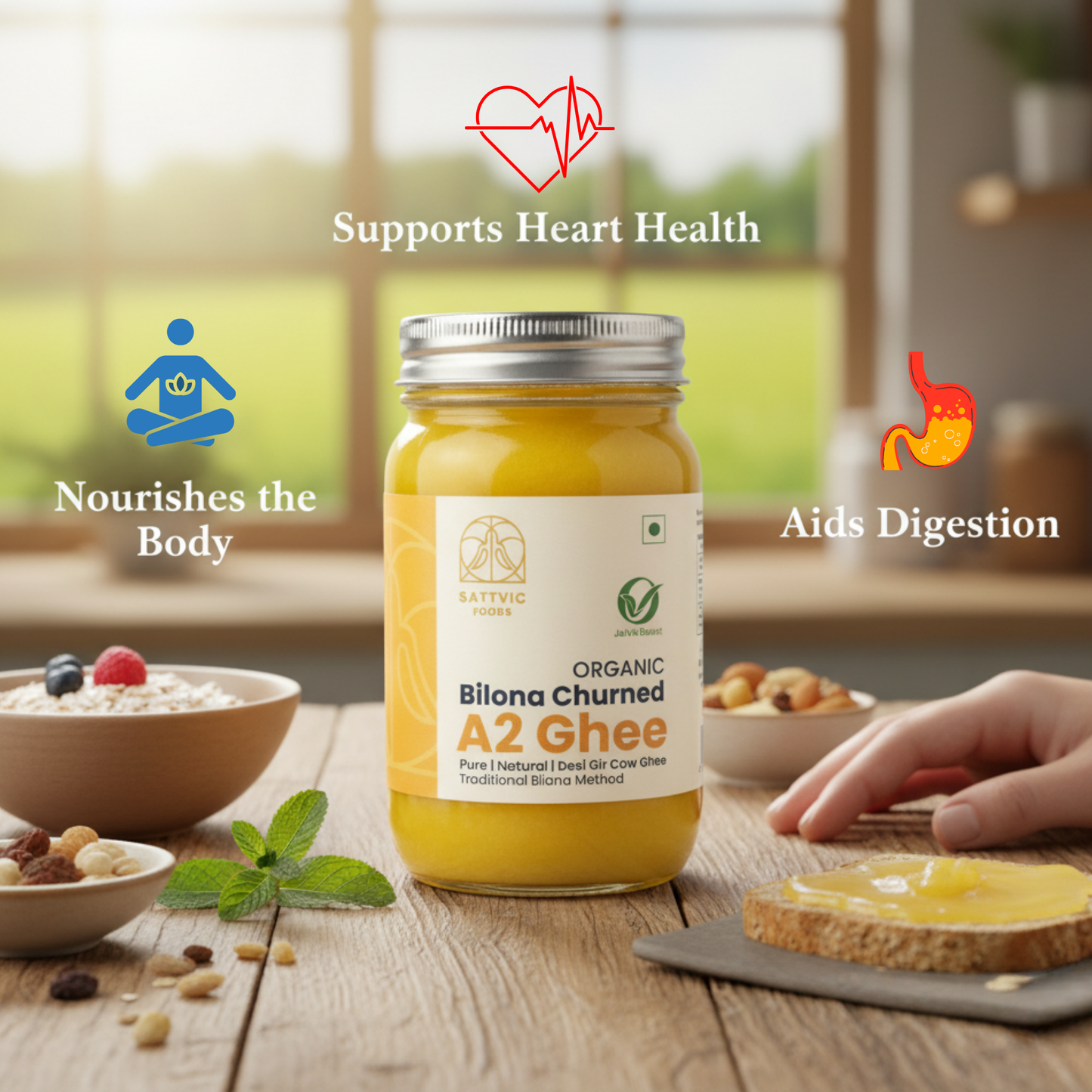 A2 Organic Gir Cow Ghee | Pure & Nutritious Bilona Ghee
