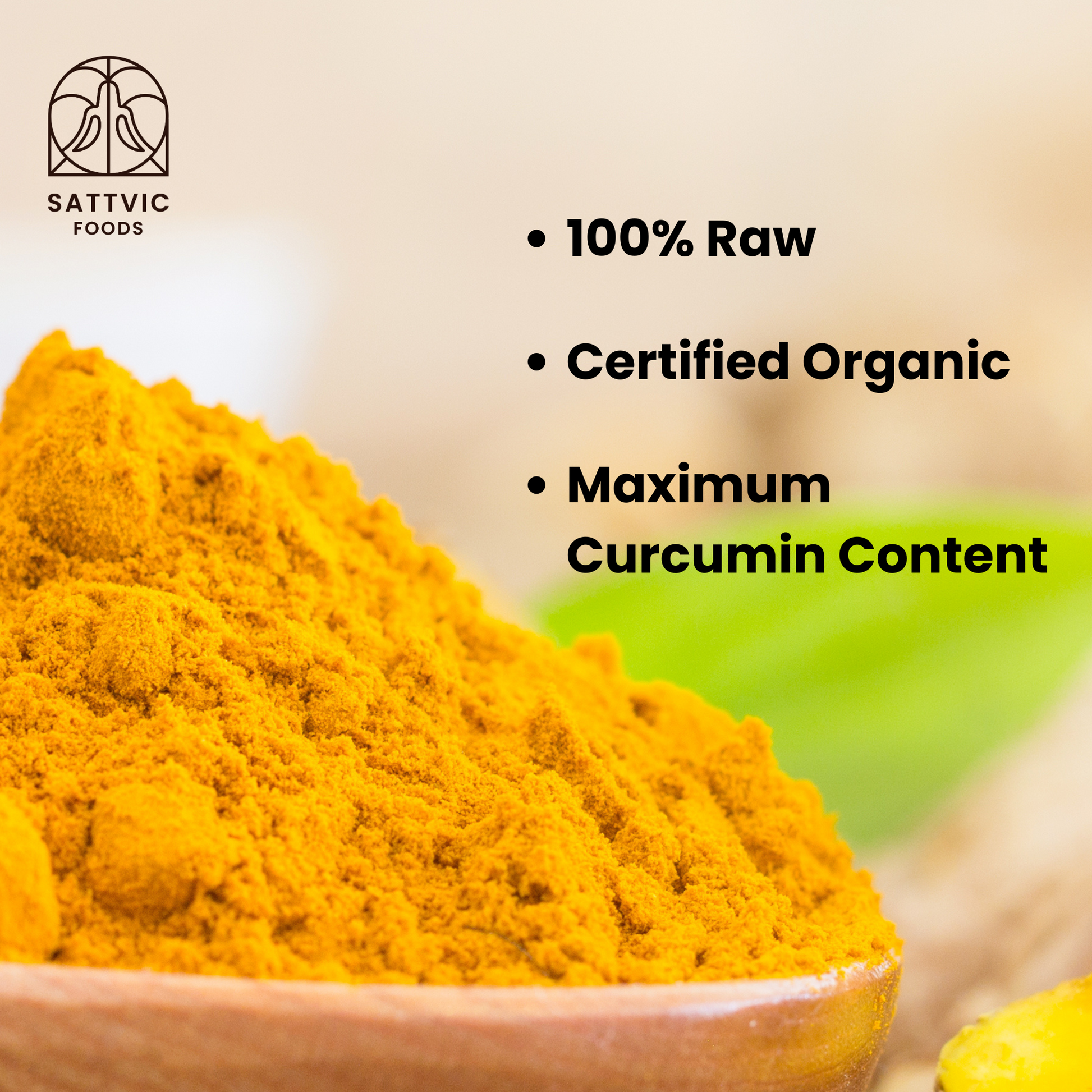 Raw organic turmeric powder