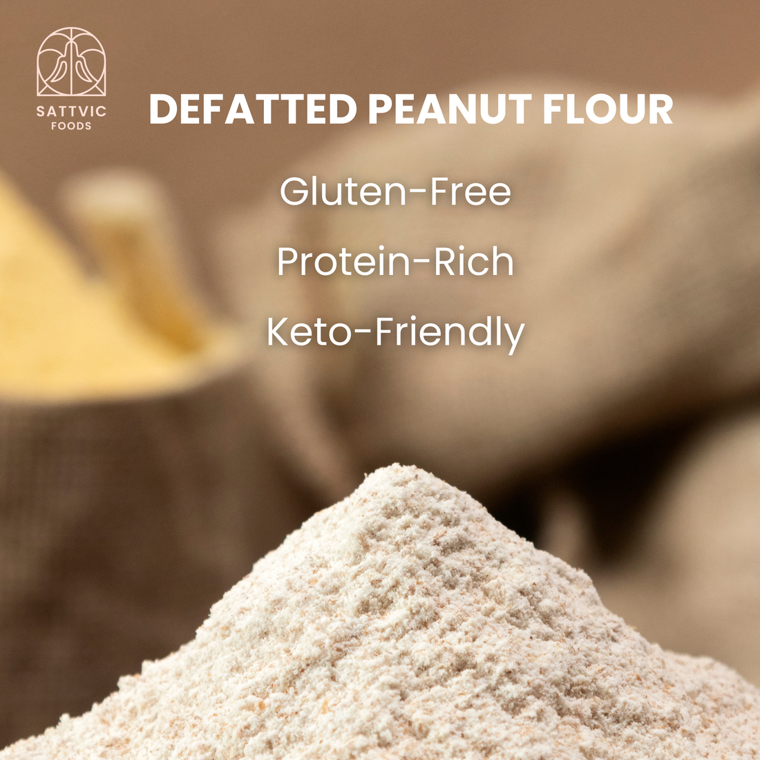 Defatted Peanut Flour (Plant-Based, Vegan & Gluten Free Flour ...