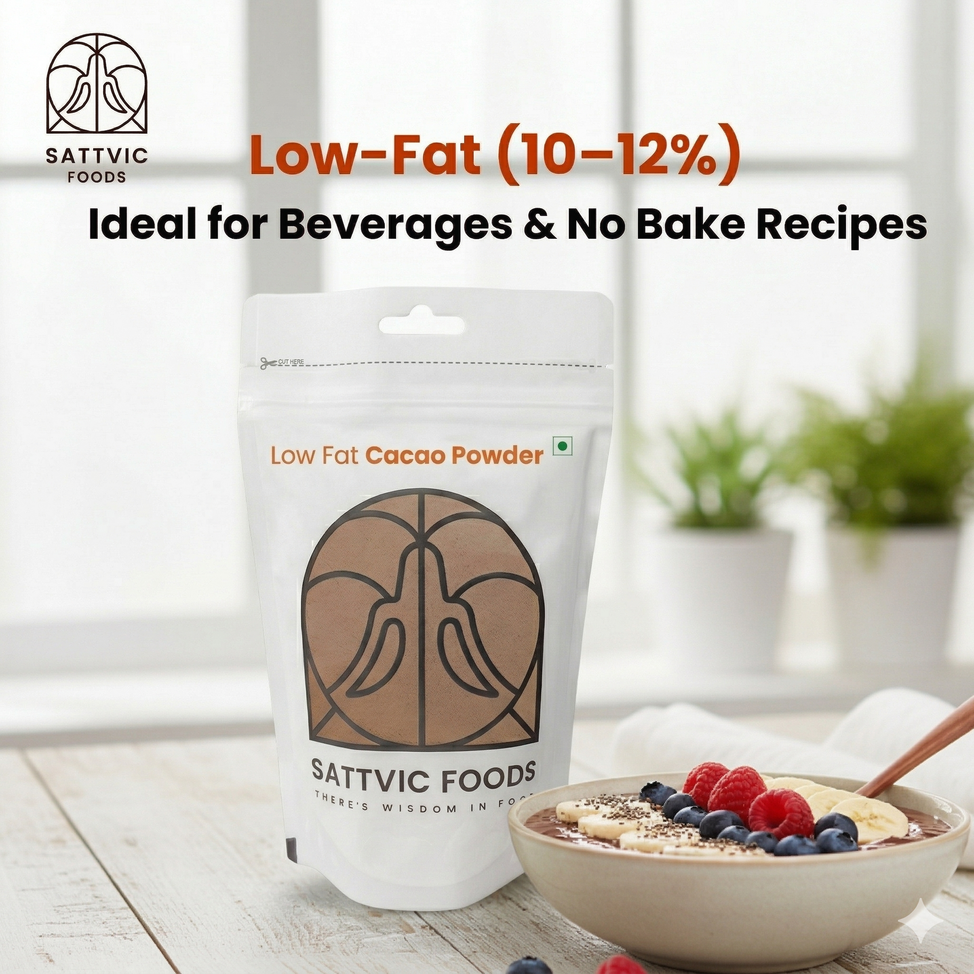 Cacao Powder (Low Fat) | Indian Origin & Non-Alkalized