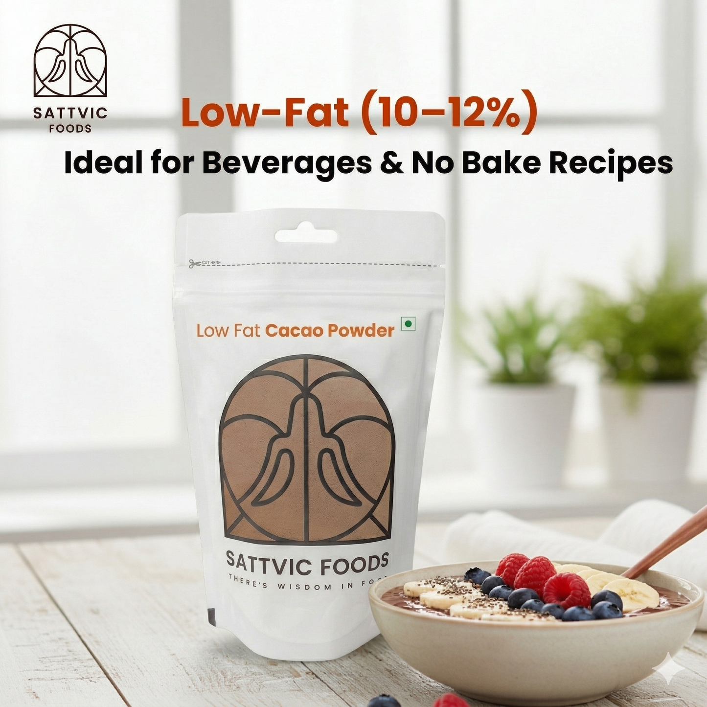 Cacao Powder (Low Fat) | Indian Origin & Non-Alkalized