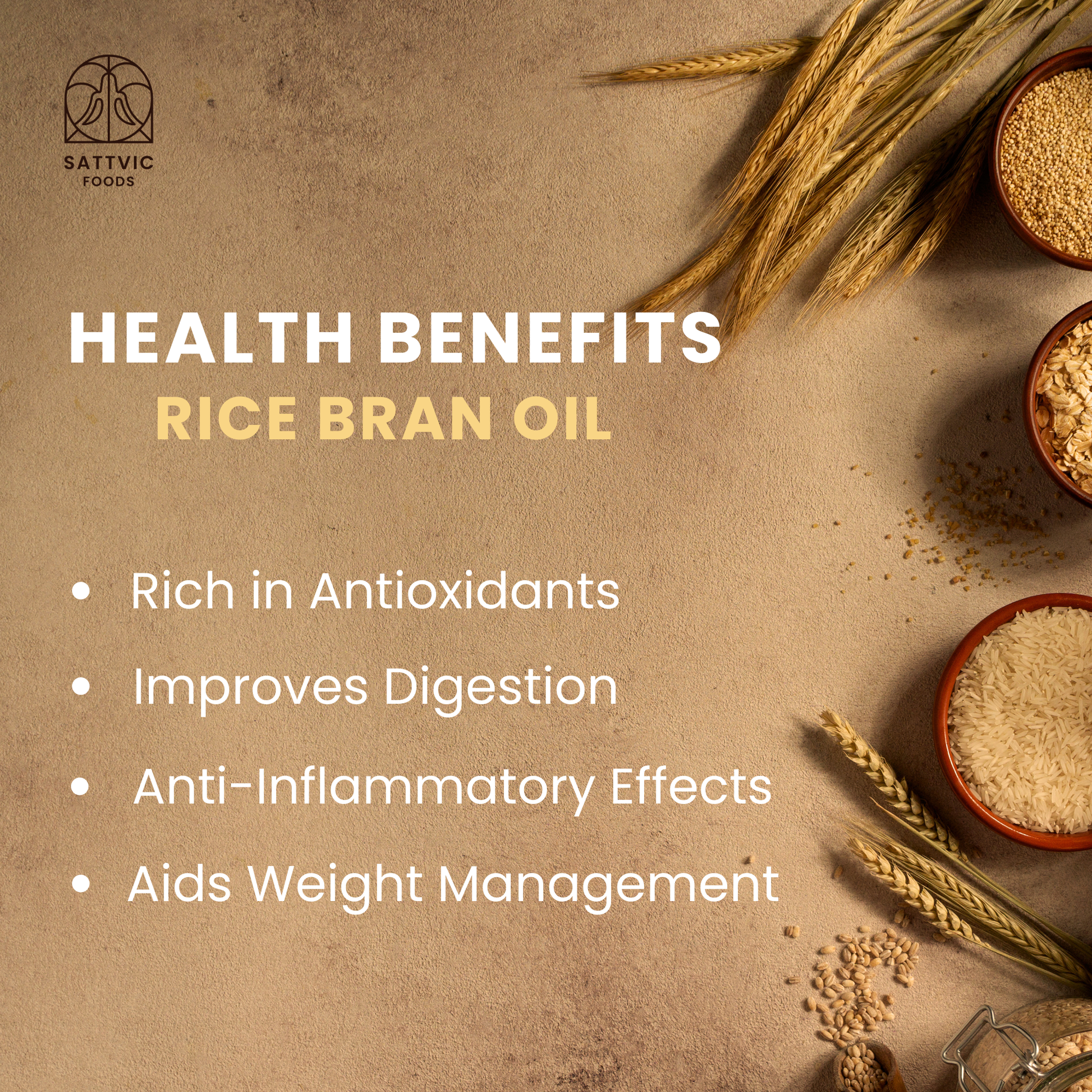 Rice Bran Oil | Organic and Cold-Pressed | Healthy Cooking Oil
