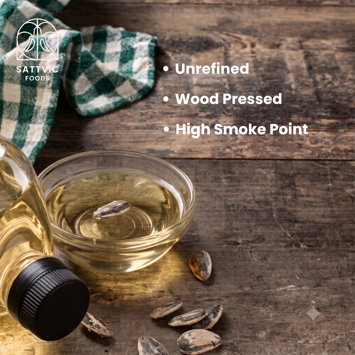 Sunflower Oil | Wood-Pressed, Unrefined, NON-GMO
